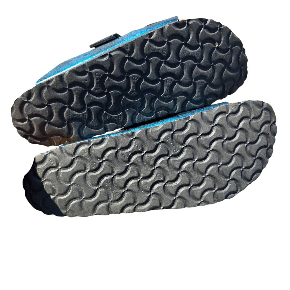 Birkenstock Women's Arizona SF Slide Sandal Iride Strong Blue Size 40 Summer - Picture 5 of 7